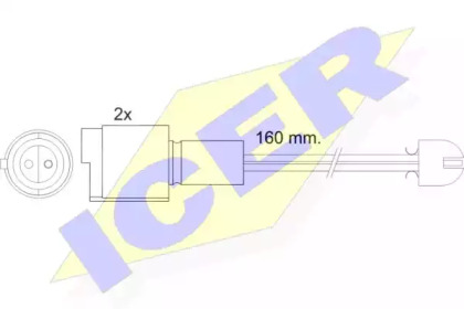 Сигнализатор, износ тормозных колодок ICER 610090 E C